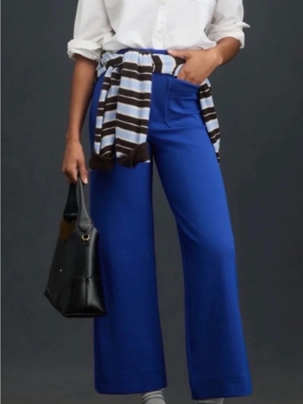 NWOT MAEVE Wide-Leg Pull-On Pants - Royal Blue